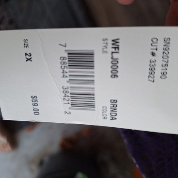 Plus Sz3X Purple Elemenz Jacket Faux Croc Zip Front/Pockets Brand New With Tags - Picture 9 of 10